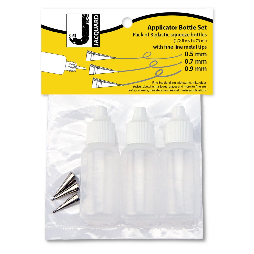 Jacquard - Applicator Bottle Set - With 3 Applicator Bottle + 3 Metal Tips