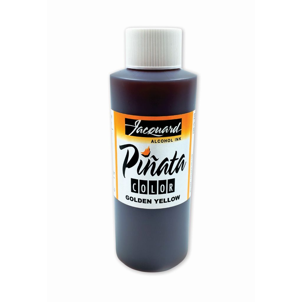 Jacquard Acid-Free Alcohol Inks - Pinata Colour - 118 ML (4 Oz) Bottle - Golden Yellow (004)