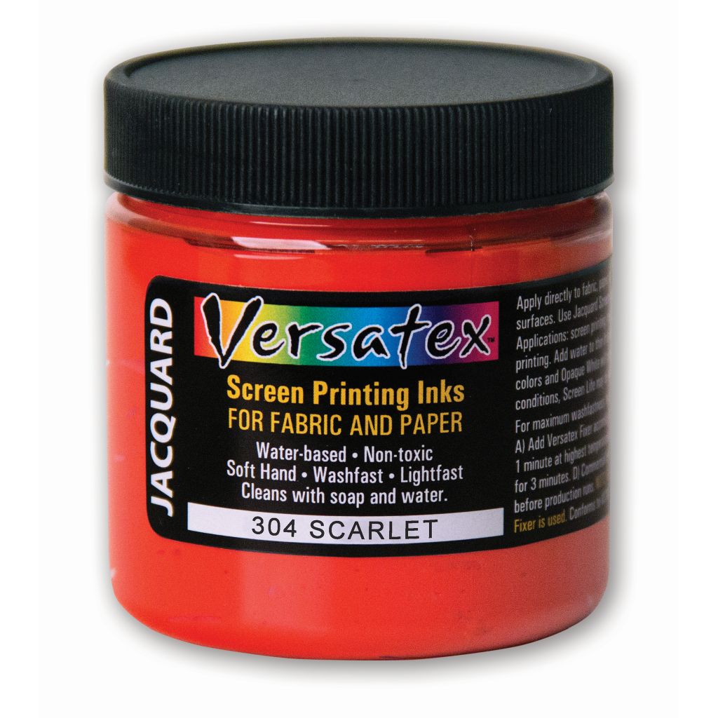 Jacquard Versatex Screen Printing Ink - 4 Oz (118.29 ML) Jar - Scarlet (304)