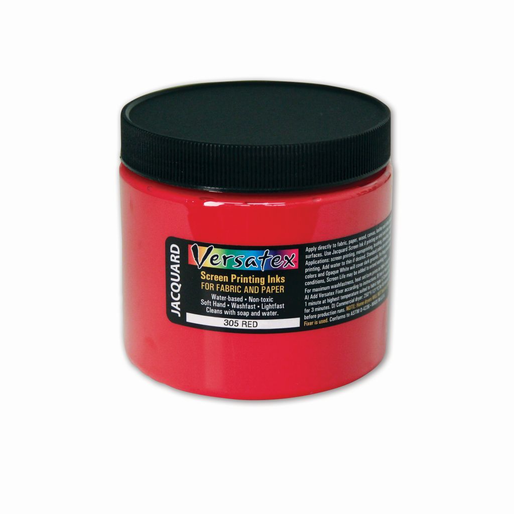 Jacquard Versatex Screen Printing Ink - 16 Oz (473.18 ML) Jar - Red (305)