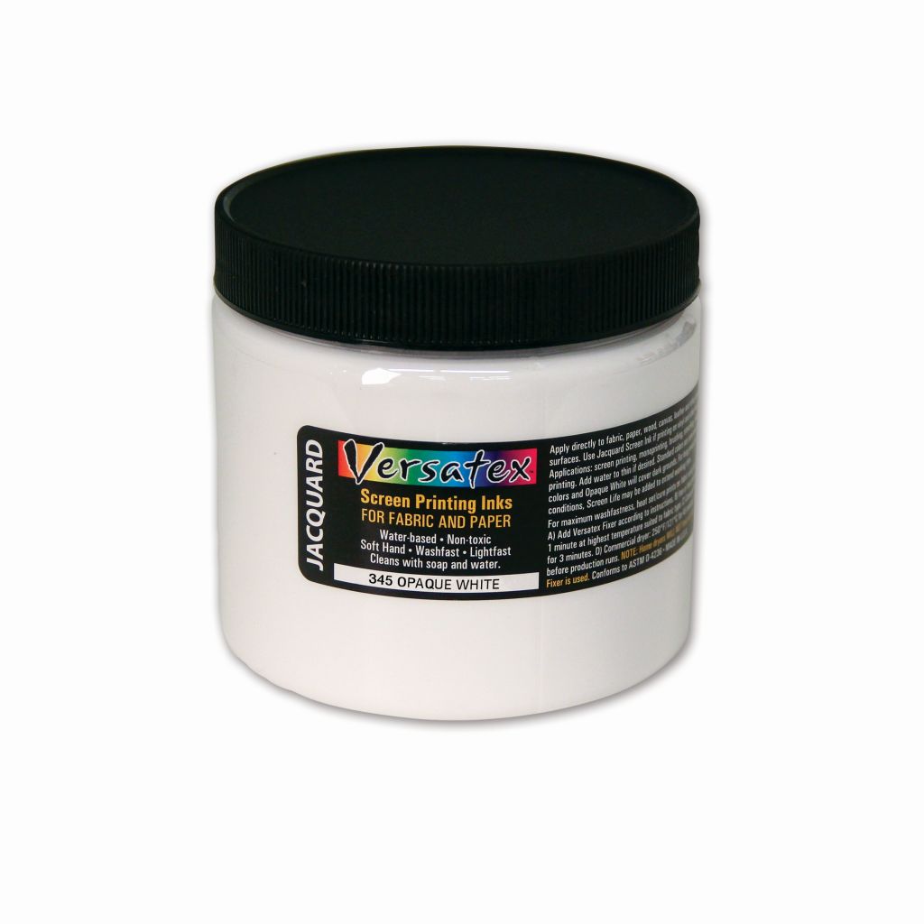 Jacquard Versatex Screen Printing Ink - 16 Oz (473.18 ML) Jar - Opaque White (345)