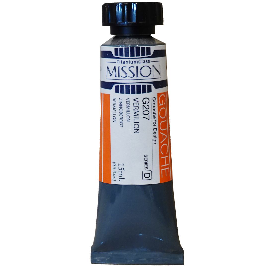 Mijello Mission Titanium Class Gouache for Design - Vermilion (207) - 15 ML