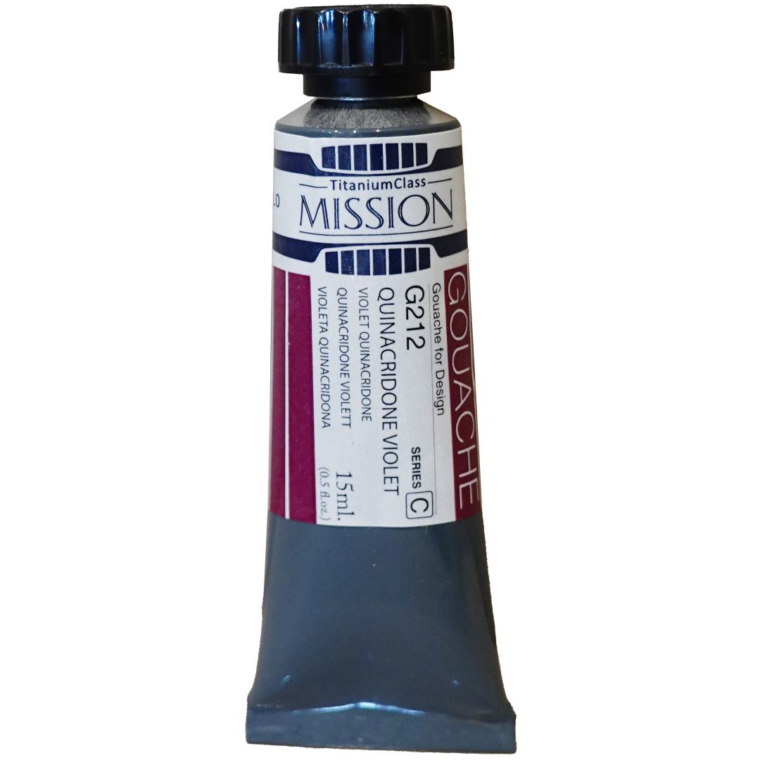 Mijello Mission Titanium Class Gouache for Design - Quinacridone Violet (212) - 15 ML