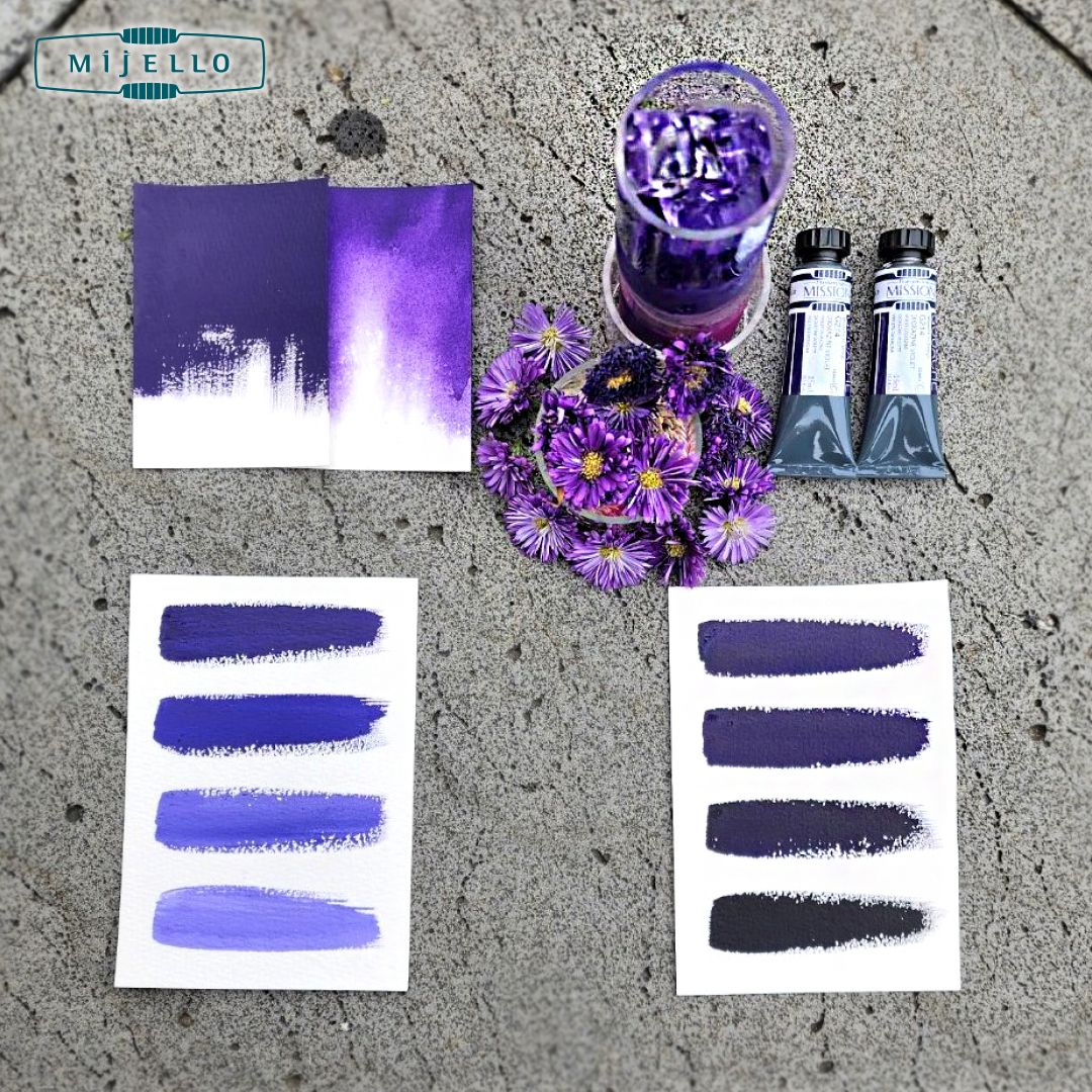 Mijello Mission Titanium Class Gouache for Design - Dioxazine Violet (214) - 15 ML