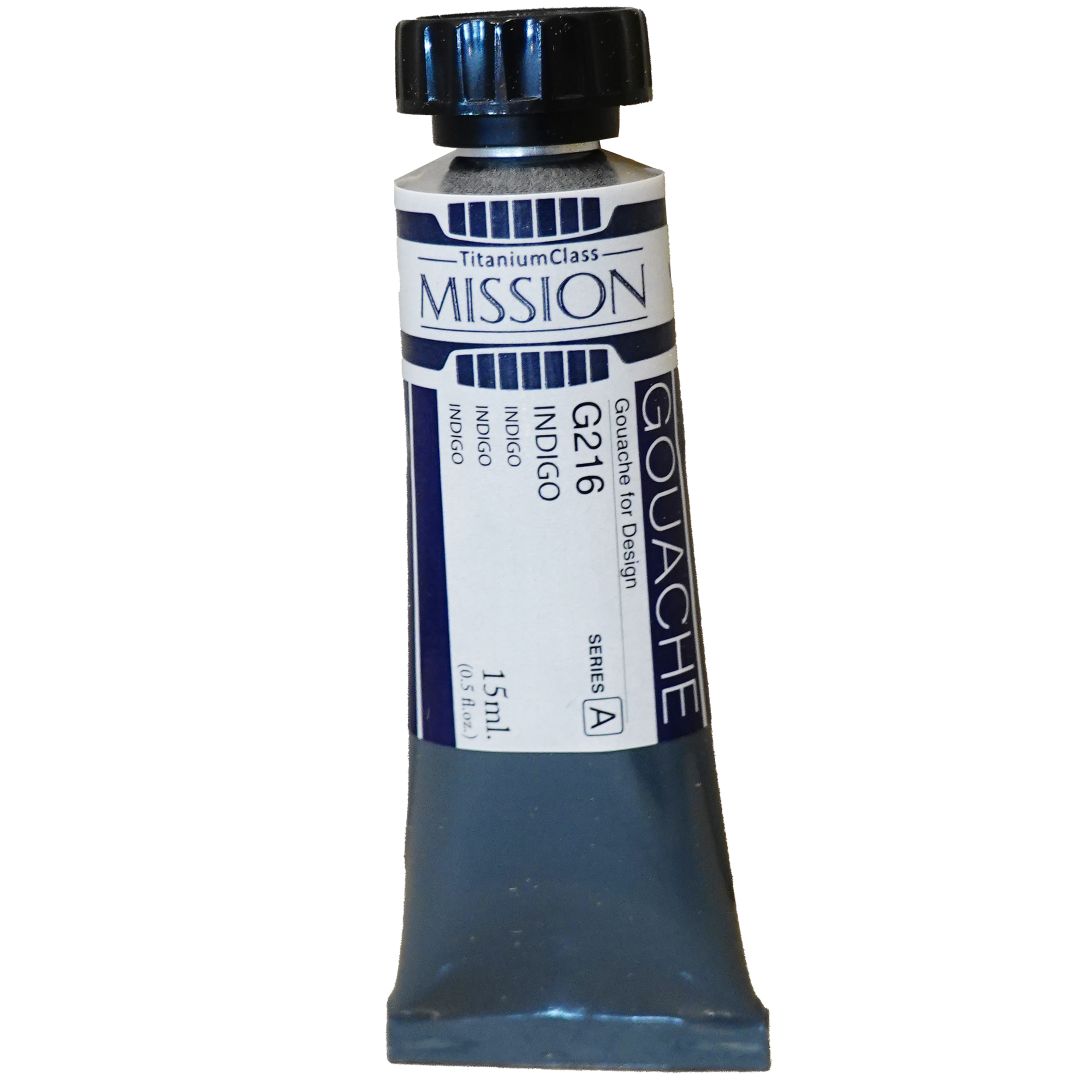 Mijello Mission Titanium Class Gouache for Design - Indigo (216) - 15 ML