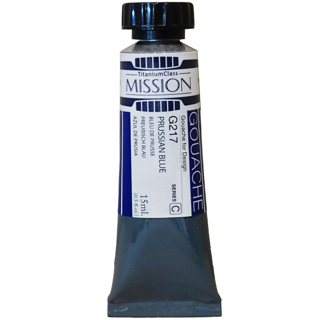 Mijello Mission Titanium Class Gouache for Design - Prussian Blue (217) - 15 ML