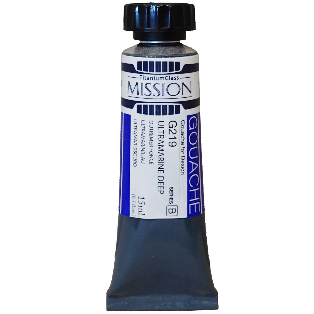 Mijello Mission Titanium Class Gouache for Design - Ultramarine Deep (219) - 15 ML