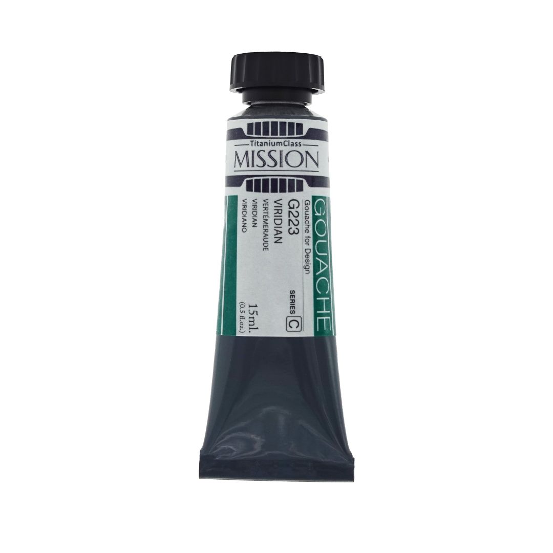 Mijello Mission Titanium Class Gouache for Design - Viridian (223) - 15 ML