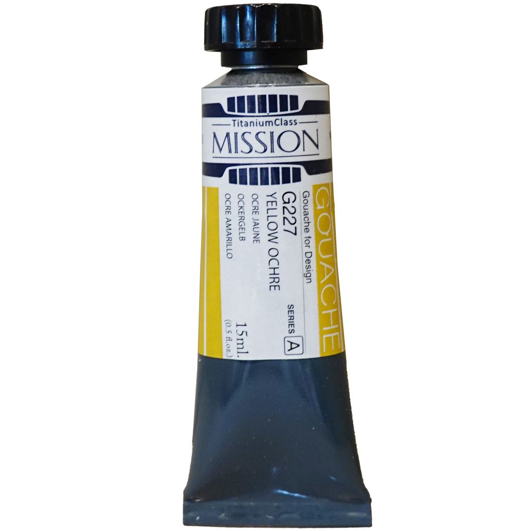 Mijello Mission Titanium Class Gouache for Design - Yellow Ochre (227) - 15 ML