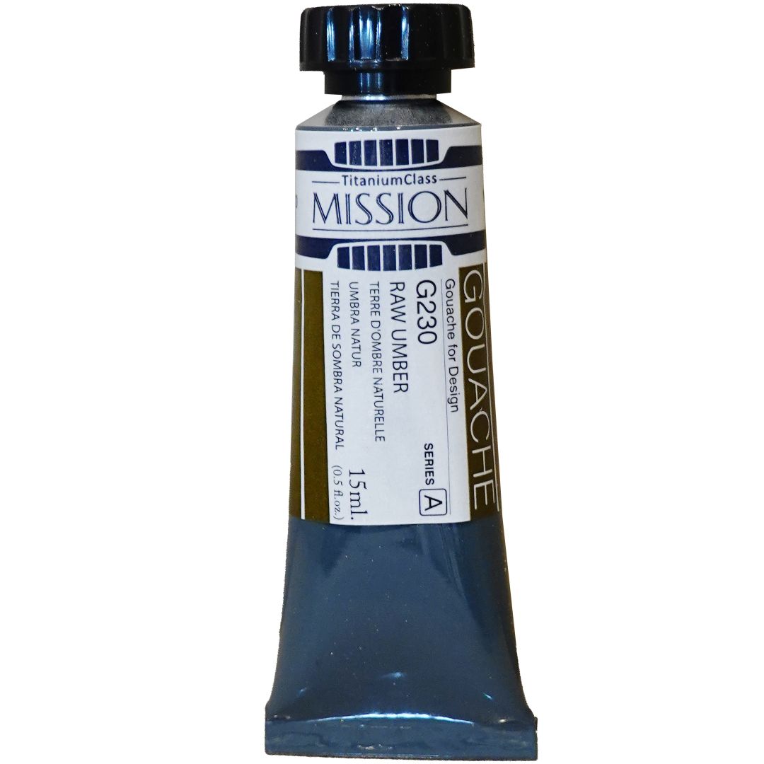 Mijello Mission Titanium Class Gouache for Design - Raw Umber (230) - 15 ML