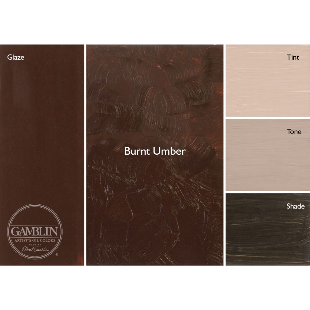 Gamblin Artists' Oil Colour - Tube of 37 ML - Burnt Umber (080)