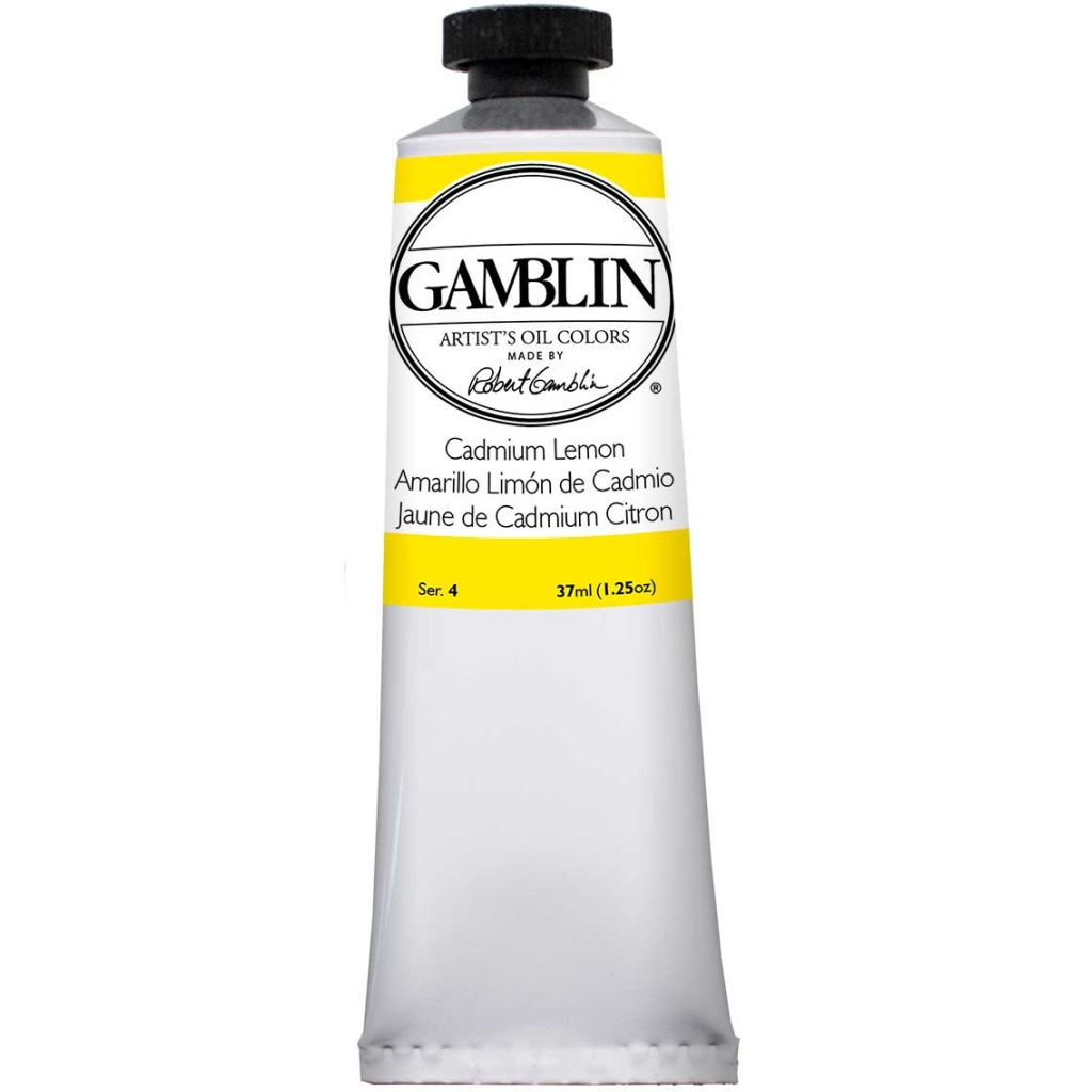 Gamblin Artists' Oil Colour - Tube of 37 ML - Cadmium Lemon (165)