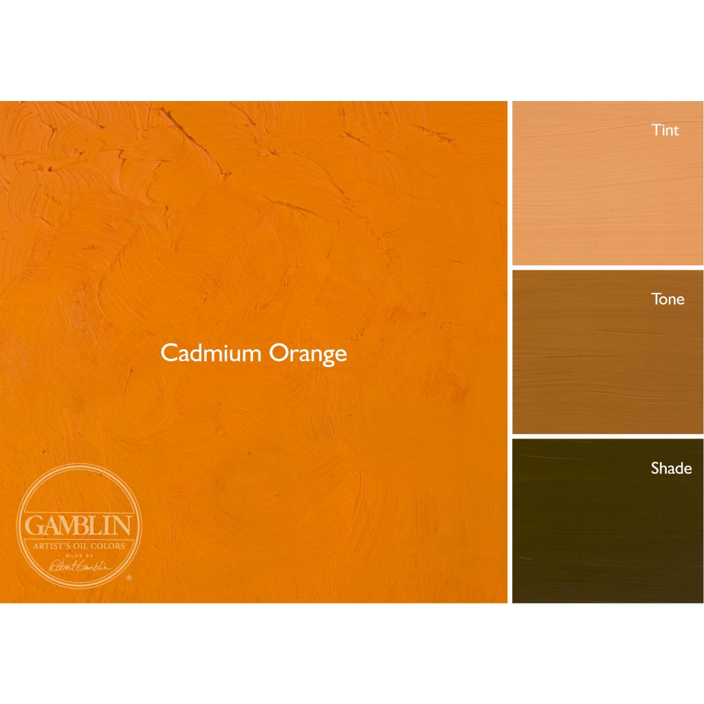 Gamblin Artists' Oil Colour - Tube of 37 ML - Cadmium Orange (120)