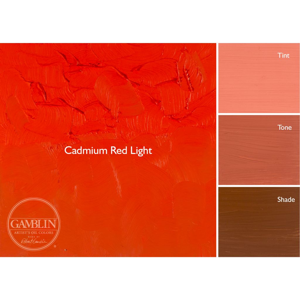 Gamblin Artists' Oil Colour - Tube of 37 ML - Cadmium Red Light (140)