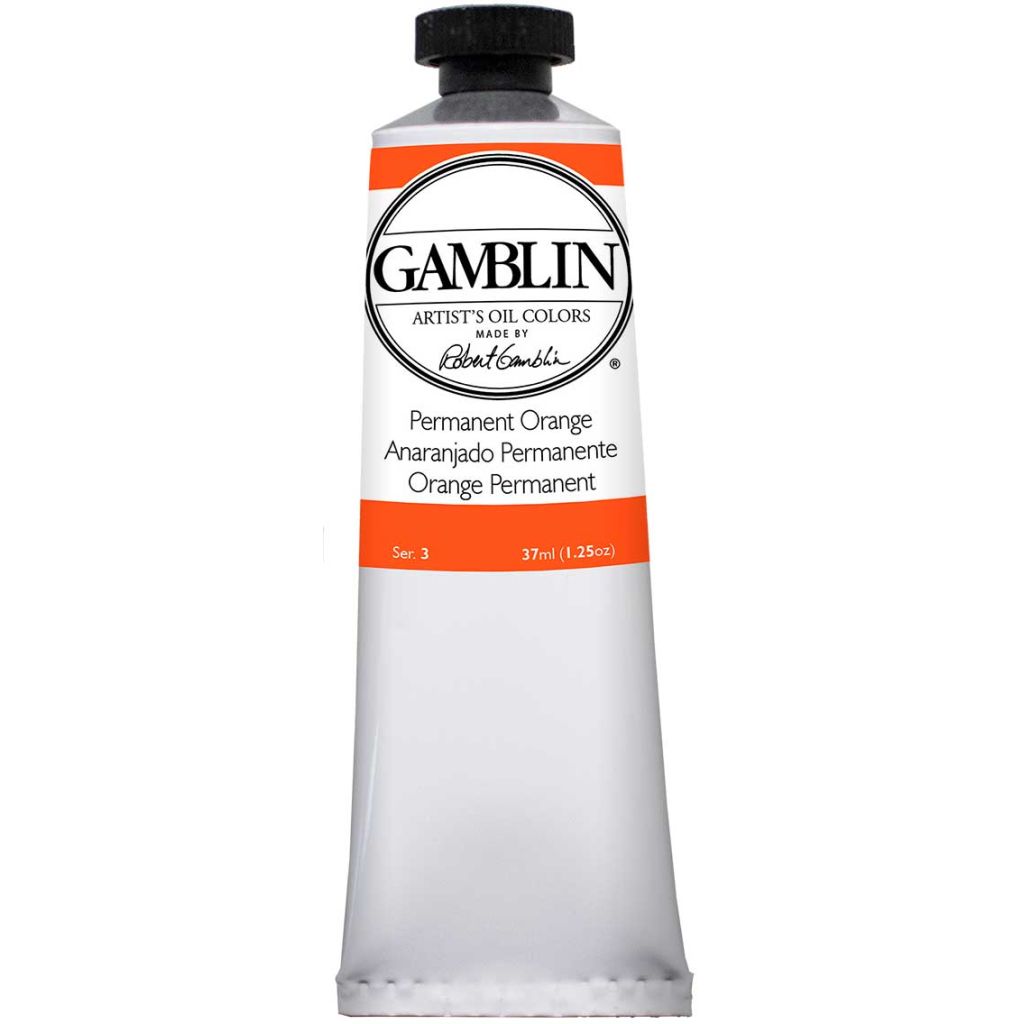 Gamblin Artists' Oil Colour - Tube of 37 ML - Permanent Orange (505)