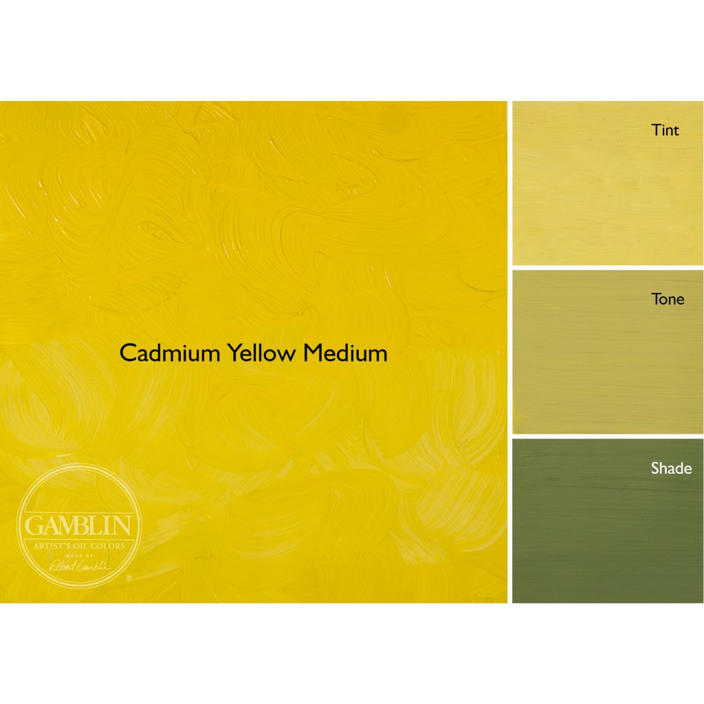 Gamblin Artists' Oil Colour - Tube of 37 ML - Cadmium Yellow Medium (180)