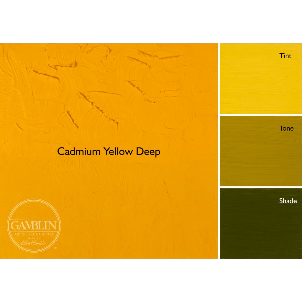 Gamblin Artists' Oil Colour - Tube of 37 ML - Cadmium Yellow Deep (190)