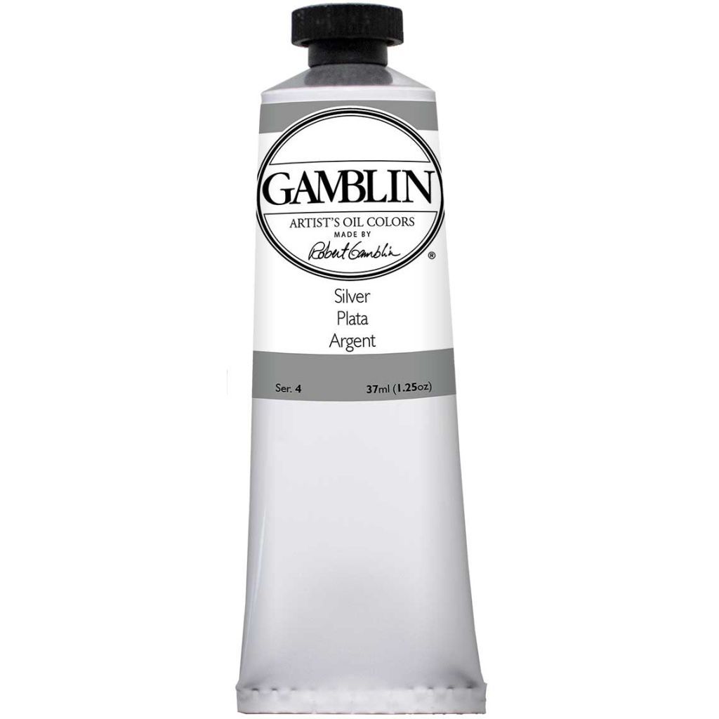 Gamblin Artists' Oil Colour - Tube of 37 ML - Silver (940)