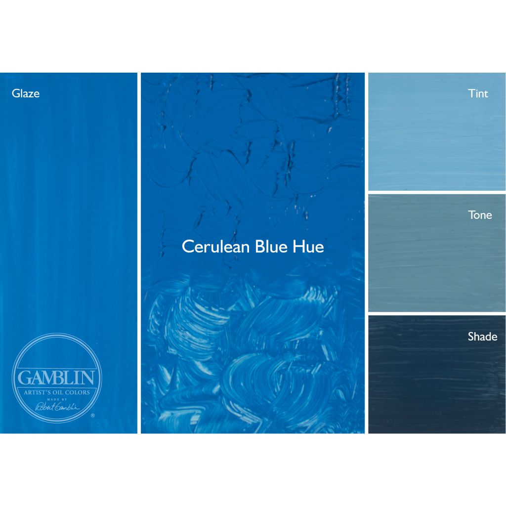 Gamblin Artists' Oil Colour - Tube of 37 ML - Cerulean Blue Hue (210)