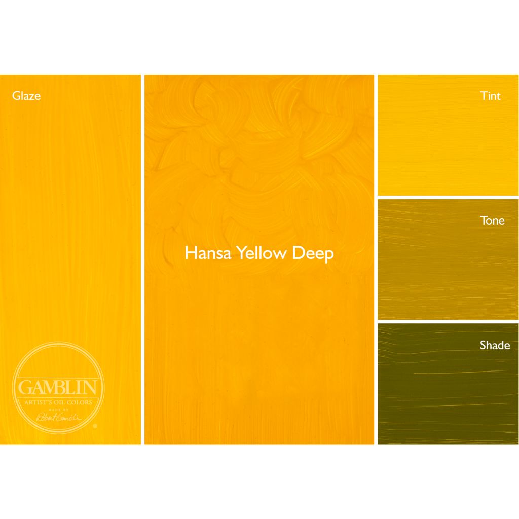 Gamblin Artists' Oil Colour - Tube of 37 ML - Hansa Yellow Deep (315)