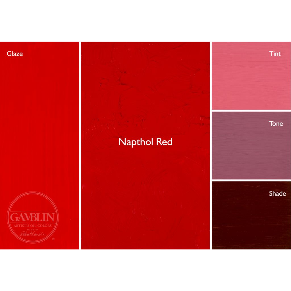 Gamblin Artists' Oil Colour - Tube of 37 ML - Napthol Red (470)