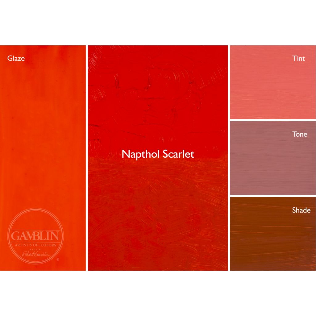 Gamblin Artists' Oil Colour - Tube of 37 ML - Napthol Scarlet (475)