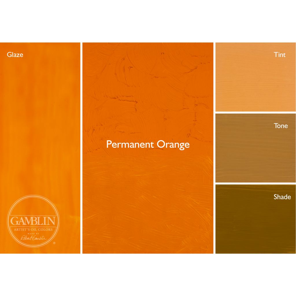 Gamblin Artists' Oil Colour - Tube of 37 ML - Permanent Orange (505)