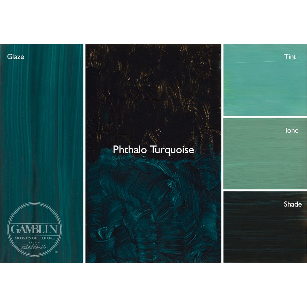 Gamblin Artists' Oil Colour - Tube of 37 ML - Phthalo Turquoise (535)