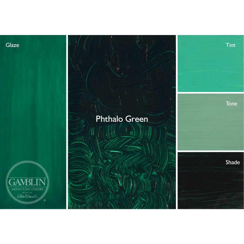 Gamblin Artists' Oil Colour - Tube of 37 ML - Phthalo Green (540)