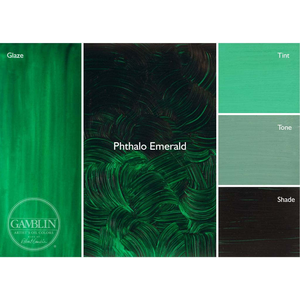 Gamblin Artists' Oil Colour - Tube of 37 ML - Phthalo Emerald (541)