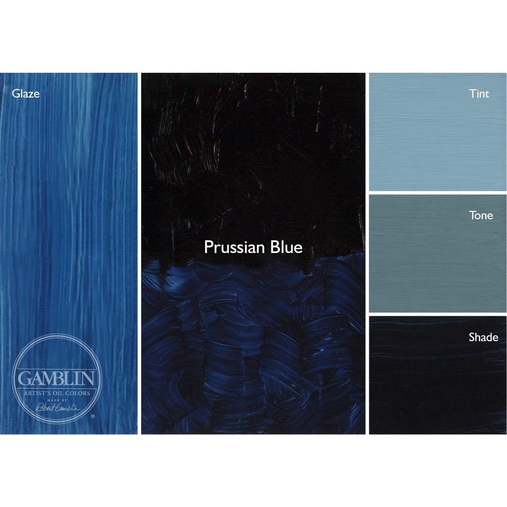 Gamblin Artists' Oil Colour - Tube of 37 ML - Prussian Blue (560)