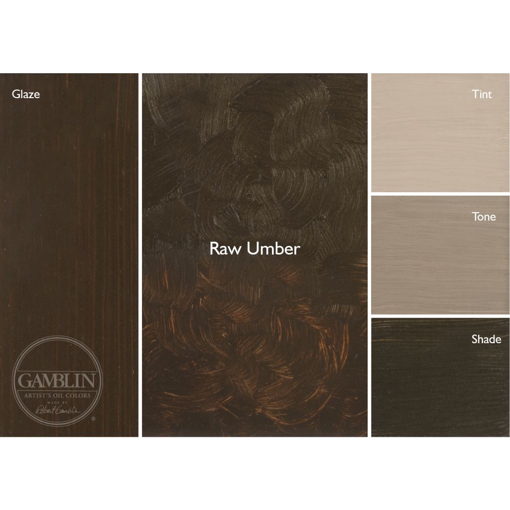 Gamblin Artists' Oil Colour - Tube of 150 ML - Raw Umber (620)