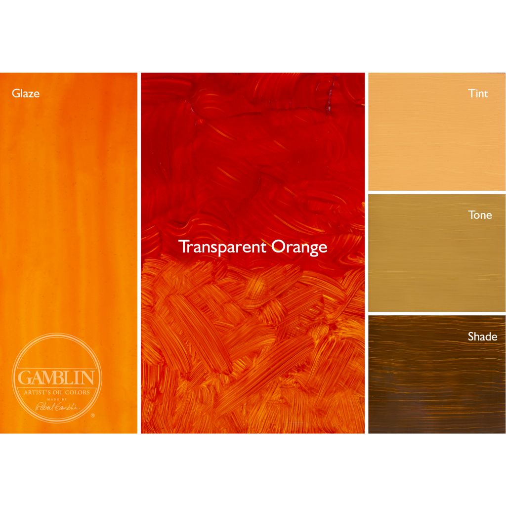 Gamblin Artists' Oil Colour - Tube of 37 ML - Transparent Orange (680)