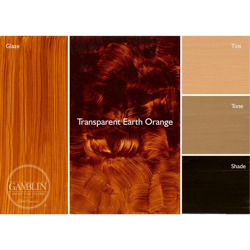 Gamblin Artists' Oil Colour - Tube of 37 ML - Transparent Earth Orange (681)