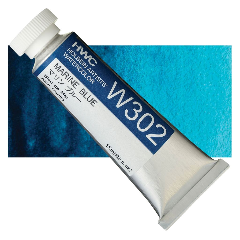 Holbein Artists' Watercolour - Tube of 15 ML - Marine Blue (302)