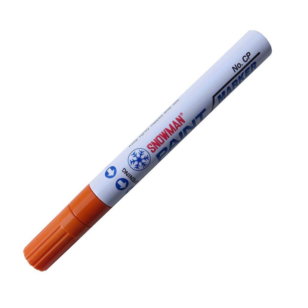 Snowman Oil Based Paint Marker - Orange - Medium Tip