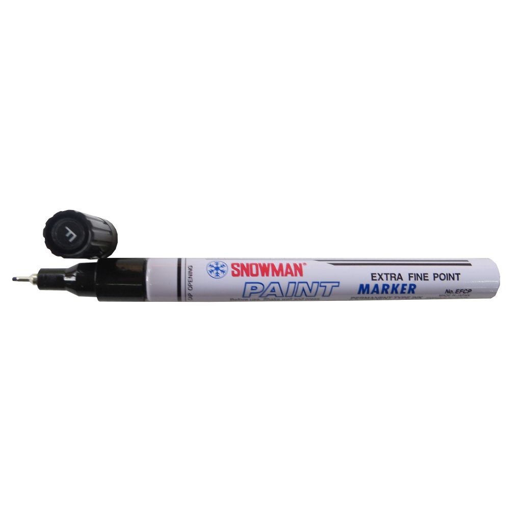 Snowman Oil Based Paint Marker - Black - Extra Fine Tip