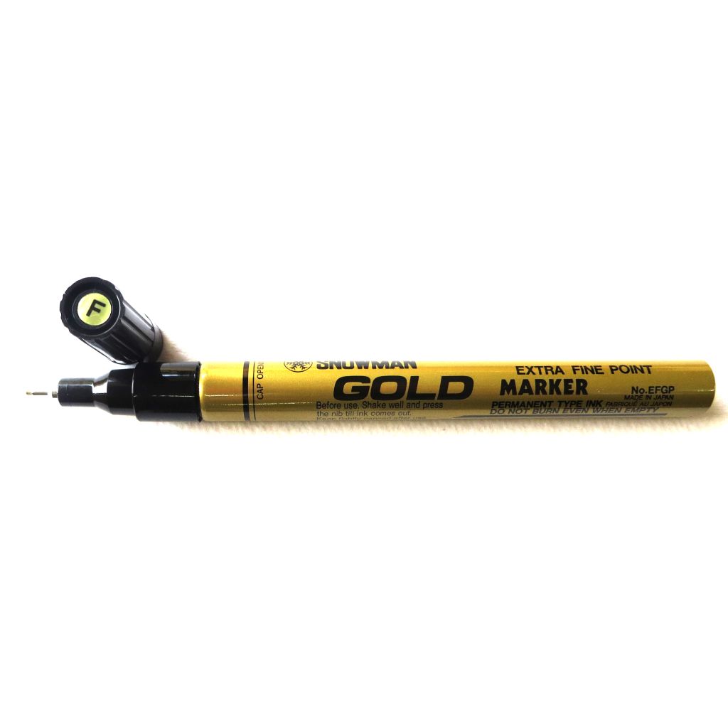 Snowman Oil Based Paint Marker - Gold - Extra Fine Tip