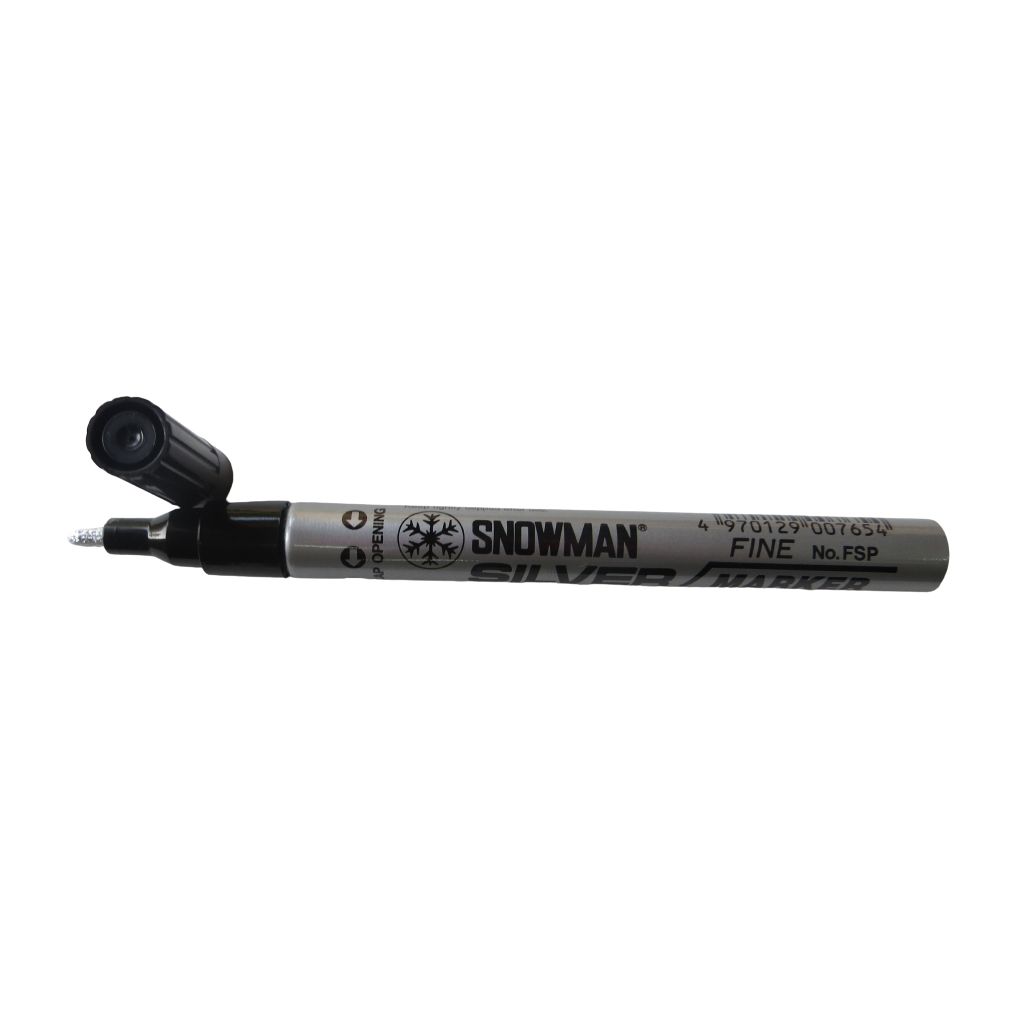 Snowman Oil Based Paint Marker - Silver - Fine Tip