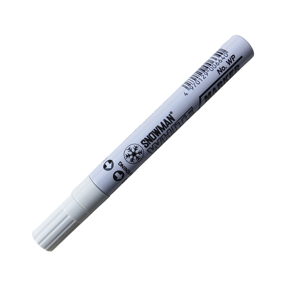 Snowman Oil Based Paint Marker - White - Medium Tip