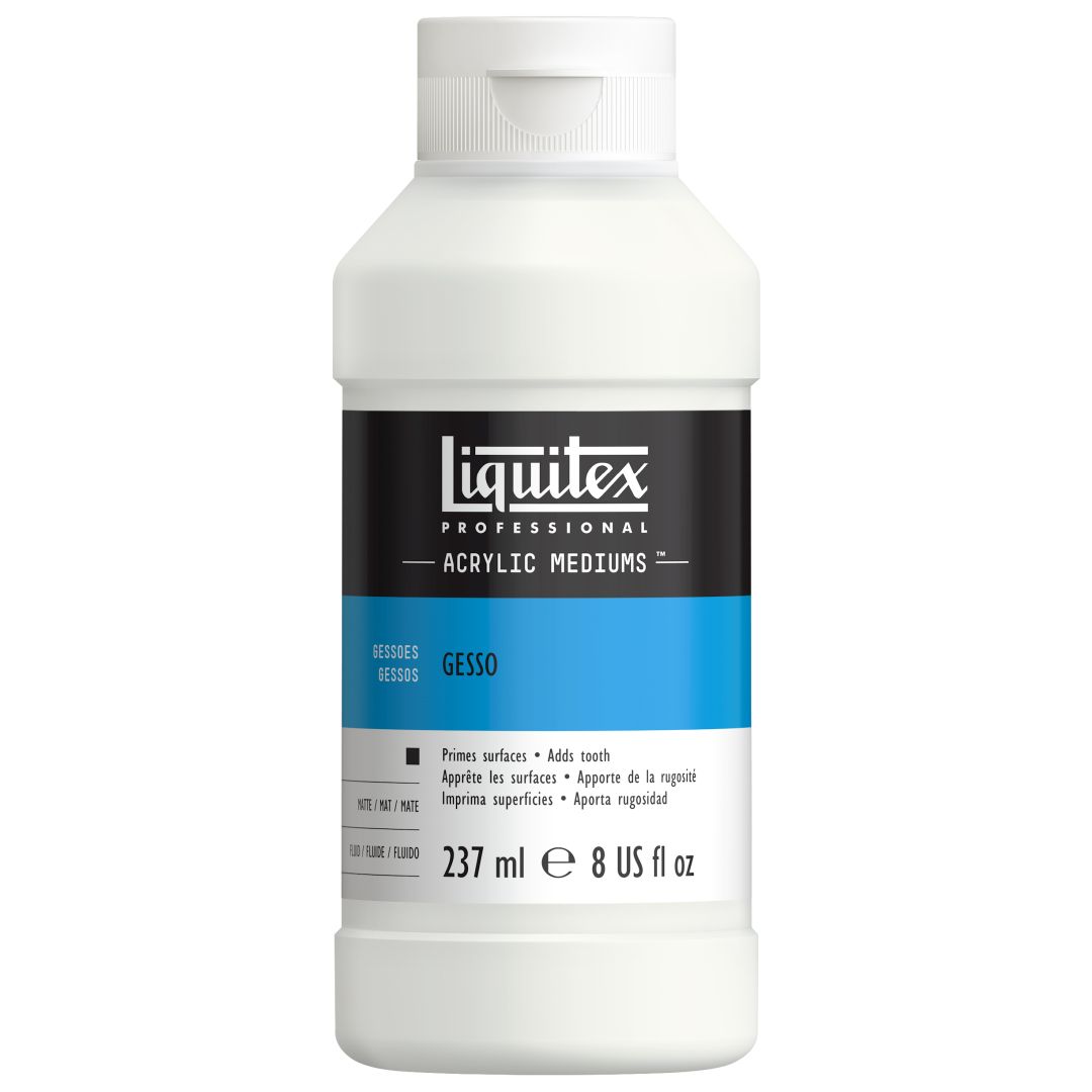 Liquitex Surface Preparation - Professional Acrylic Gesso White - Bottle of 237 ML