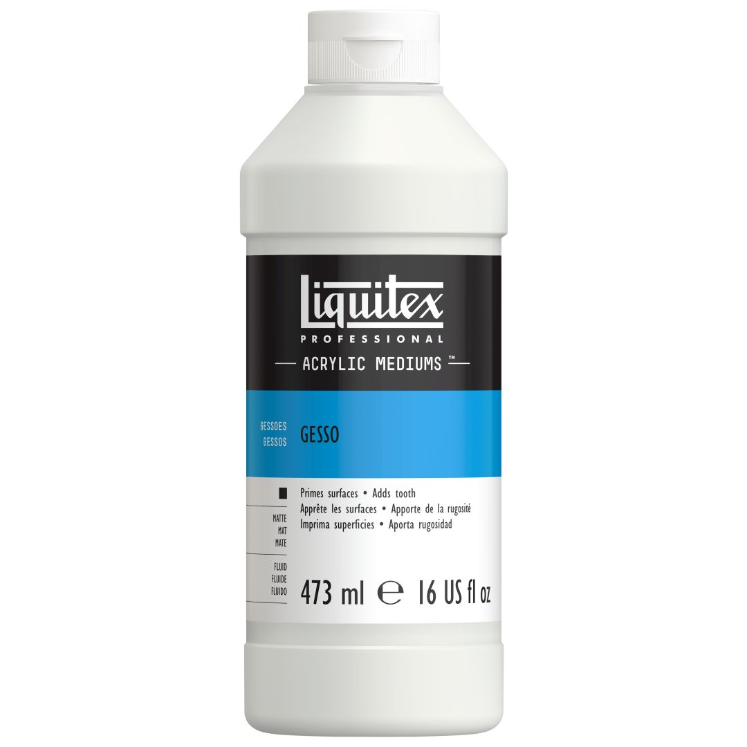 Liquitex Surface Preparation - Professional Acrylic Gesso White - Bottle of 473 ML