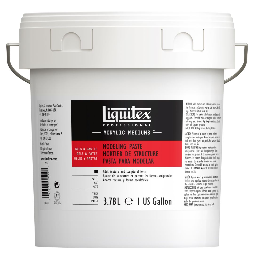 Liquitex Gels & Pastes - Professional Modeling Paste - Jar of 3.78 L