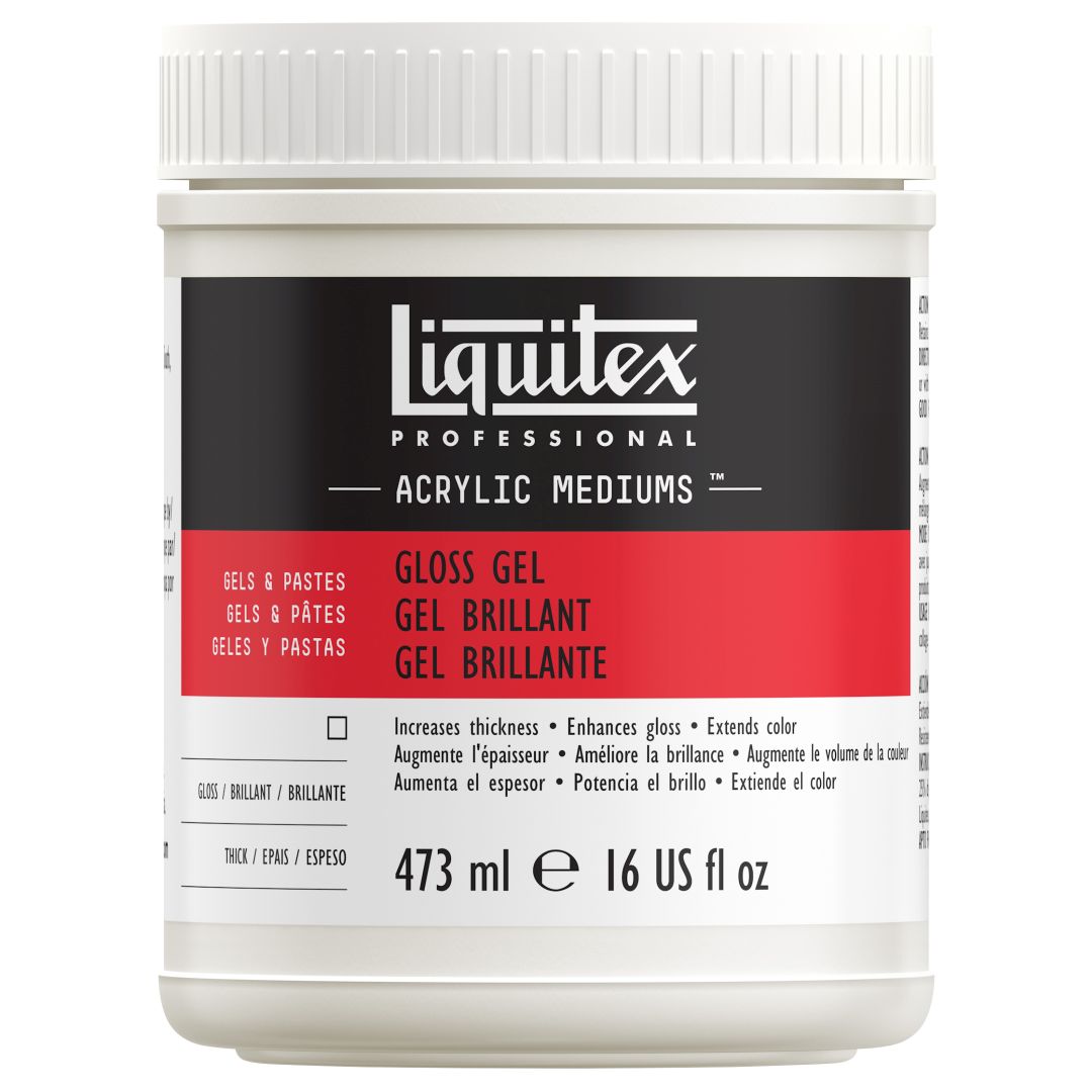 Liquitex Gels & Pastes - Professional Gloss Gel Medium - Jar of 473 ML