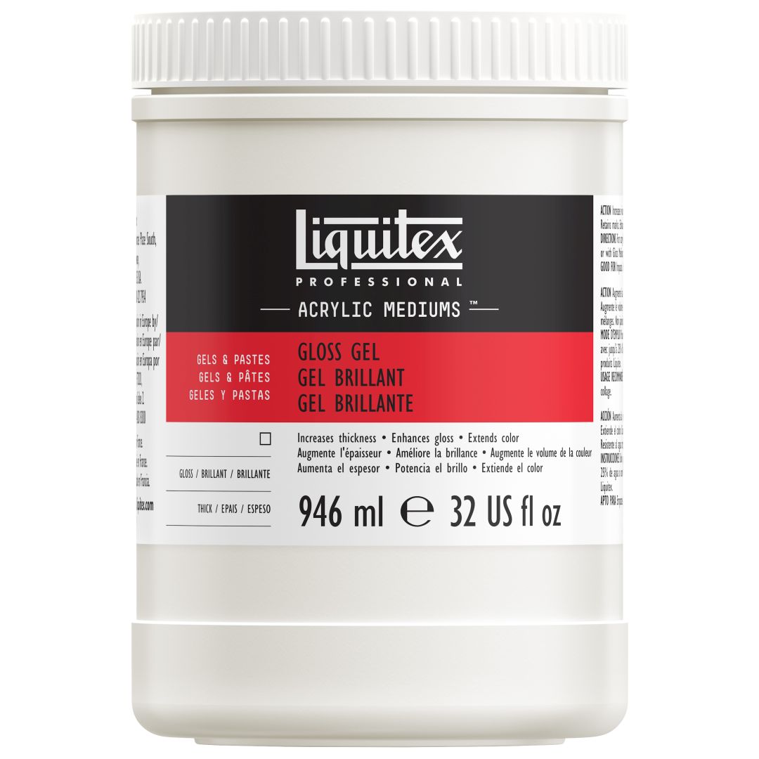 Liquitex Gels & Pastes - Professional Gloss Gel Medium - Jar of 946 ML