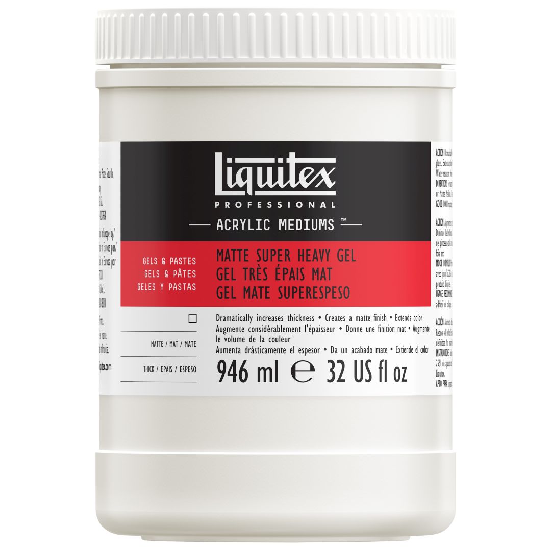 Liquitex Gels & Pastes - Professional Matte Super Heavy Gel - Jar of 946 ML