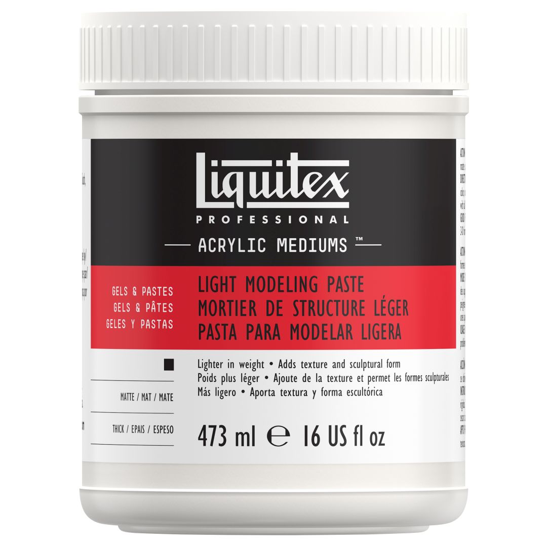 Liquitex Gels & Pastes - Professional Light Modeling Paste - Jar of 473 ML