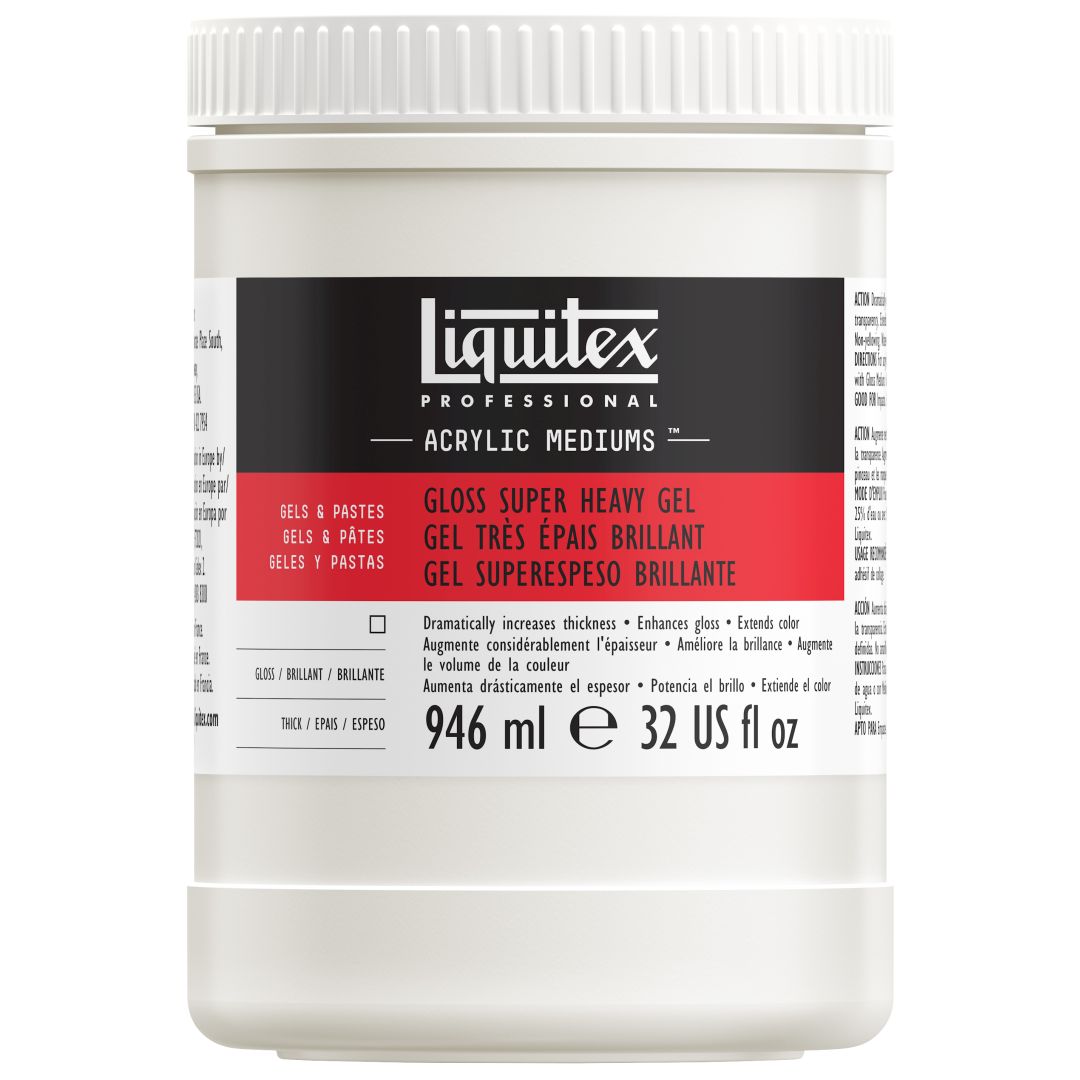 Liquitex Gels & Pastes - Professional Gloss Super Heavy Gel - Jar of 946 ML