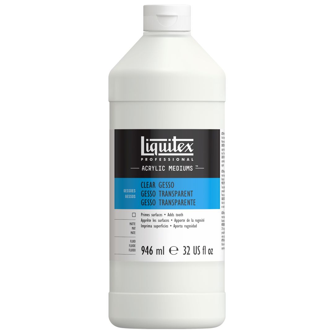 Liquitex Surface Preparation - Professional Acrylic Gesso Transparent - Bottle of 946 ML