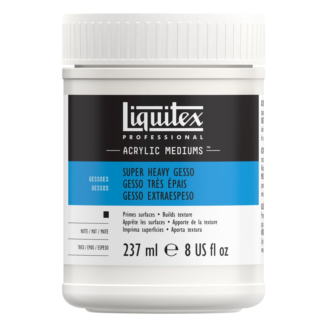 Liquitex Surface Preparation - Professional Acrylic Super Heavy Gesso White - Jar of 237 ML